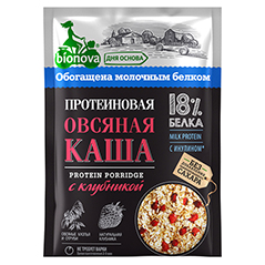 Каша протеиновая «Овсяная с клубникой»