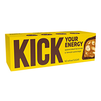 Батончик арахисовый в тёмном шоколаде Kick your energy | интернет-магазин натуральных товаров 4fresh.ru - фото 2