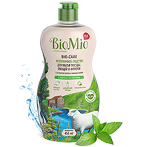 Экологичное средство для мытья посуды, овощей и фруктов c эфирным маслом мяты BioMio | интернет-магазин натуральных товаров 4fresh.ru - фото 2