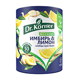 Хлебцы хрустящие "Кукурузно-рисовые", с имбирем и лимоном Dr. Korner | интернет-магазин натуральных товаров 4fresh.ru - фото 1