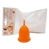 Чаша менструальная "Практик", оранжевая L LilaCup | интернет-магазин натуральных товаров 4fresh.ru - фото 1