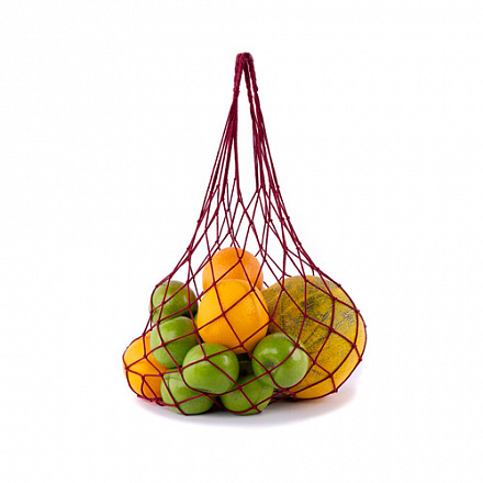 Авоська хлопковая, бордовая Zeero | интернет-магазин натуральных товаров 4fresh.ru - фото 2